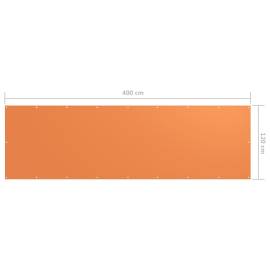 Paravan de balcon, portocaliu, 120 x 400 cm, țesătură oxford, 5 image