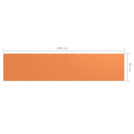 Prelată balcon portocaliu 90x400 cm țesătură oxford, 5 image