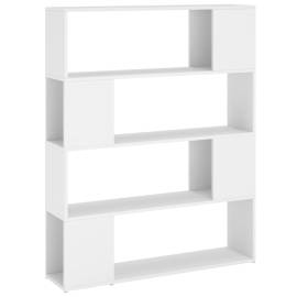 Bibliotecă/separator cameră, alb, 100x24x124 cm, 2 image