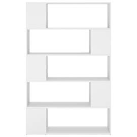 Bibliotecă/separator cameră, alb, 100x24x155 cm, pal, 5 image