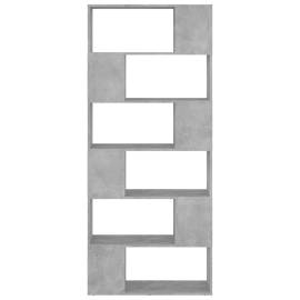 Bibliotecă/separator cameră, gri beton, 80x24x186 cm, pal, 5 image