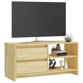 Comodă tv, 80x31x39 cm, lemn masiv de pin, 4 image