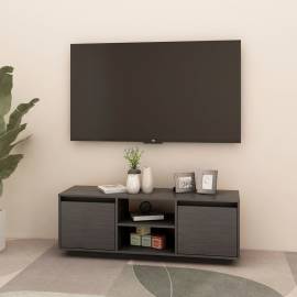 Comodă tv, gri, 110x30x40 cm, lemn masiv de pin, 3 image