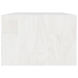 Măsuță de cafea, alb, 110x50x34 cm, lemn masiv de pin, 7 image
