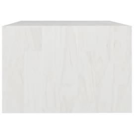 Măsuță de cafea, alb, 75x50x33,5 cm, lemn masiv de pin, 7 image