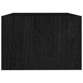 Măsuță de cafea, negru, 75x50x33,5 cm, lemn masiv de pin, 7 image