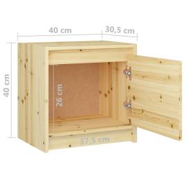 Noptiere, 2 buc., 40x30,5x40 cm, lemn masiv de brad, 10 image