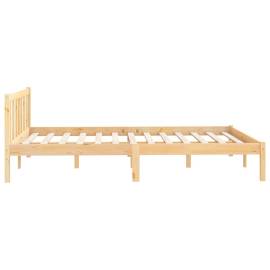 Cadru de pat, 140x200 cm, lemn de pin masiv, 5 image