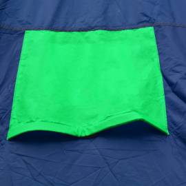 Cort camping din material textil, 9 persoane, albastru și verde, 3 image