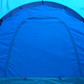 Cort camping textil, 9 persoane, albastru închis și albastru, 3 image