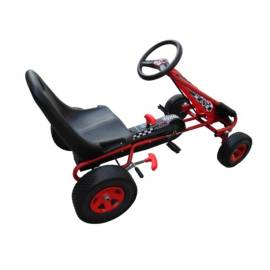 Kart copii cu pedale și scaun reglabil roșu, 2 image