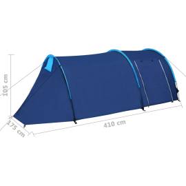 Cort camping 4 persoane, bleumarin/albastru deschis, 9 image