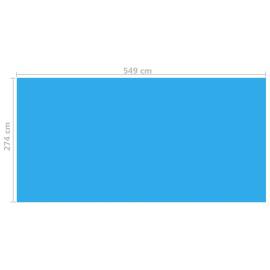 Folie dreptunghiulară pentru piscină din pe, 549 x 274 cm, albastru, 3 image