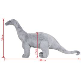 Jucărie de pluș verticală dinozaur brachiosaurus, gri xxl, 5 image