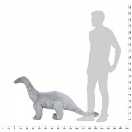 Jucărie de pluș verticală dinozaur brachiosaurus, gri xxl, 4 image