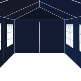 Pavilion de grădină 3 x 12 m, albastru, 4 image