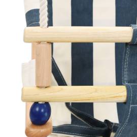 Leagăn bebeluș cu centură siguranță, albastru, bumbac, lemn, 8 image