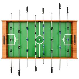 Masă de fotbal pliantă, maro deschis, 121 x 61 x 80 cm, 7 image