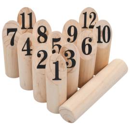 Set pentru joc kubb cu numere, lemn, 3 image