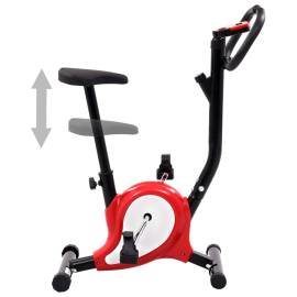 Bicicletă fitness cu centură de rezistență, roșu, 2 image