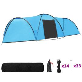 Cort camping tip iglu, 8 persoane, albastru, 650x240x190 cm, 3 image