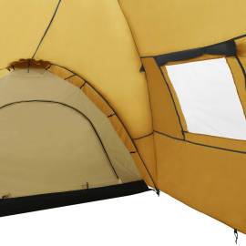 Cort camping tip iglu, 8 persoane, galben, 650 x 240 x 190 cm, 8 image