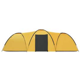 Cort camping tip iglu, 8 persoane, galben, 650 x 240 x 190 cm, 6 image