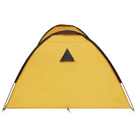 Cort camping tip iglu, 8 persoane, galben, 650 x 240 x 190 cm, 7 image