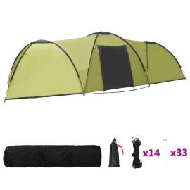 Cort camping tip iglu, 8 persoane, verde, 650 x 240 x 190 cm, 3 image
