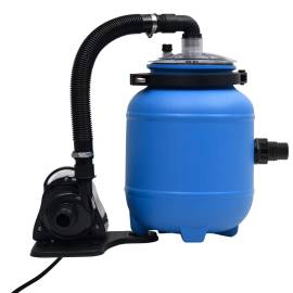 Pompă de filtrare pentru piscină, negru și albastru, 4 m³/h, 4 image