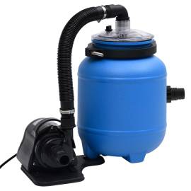 Pompă de filtrare pentru piscină, negru și albastru, 4 m³/h, 5 image