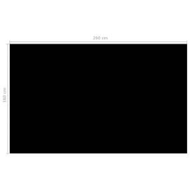 Prelată piscină, negru, 260 x 160 cm, pe, 3 image