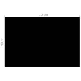 Prelată piscină, negru, 300 x 200 cm, pe, 3 image