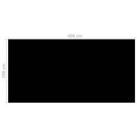 Prelată piscină, negru, 400 x 200 cm, pe, 3 image