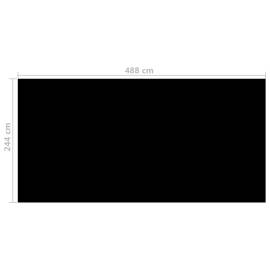 Prelată piscină, negru, 488 x 244 cm, pe, 3 image