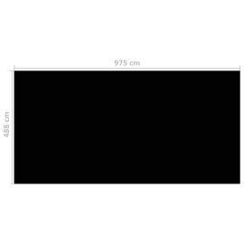 Prelată piscină, negru, 975 x 488 cm, pe, 3 image