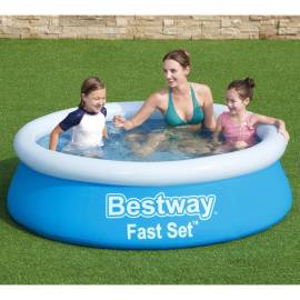Bestway piscina gonflabilă fast set, albastru, 183x51 cm, rotundă