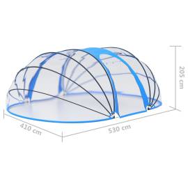 Cupolă pentru piscină, 530x410x205 cm, oval, 7 image
