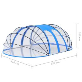 Cupolă pentru piscină, 620x410x205 cm, oval, 7 image