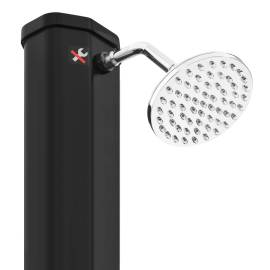 Duș solar de exterior cu cap de duș și robinet, negru, 35 l, 10 image