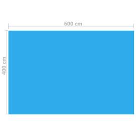Prelată de piscină, albastru, dreptunghiular, 600 x 400 cm, pe, 3 image