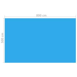 Prelată de piscină, albastru, dreptunghiular, 800 x 500 cm, pe, 3 image