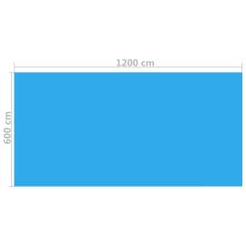 Prelată piscină, albastru, 1200 x 600 cm, pe, dreptunghiular, 3 image
