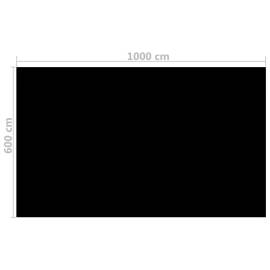 Prelată piscină, negru, 1000 x 600 cm, pe, dreptunghiular, 3 image