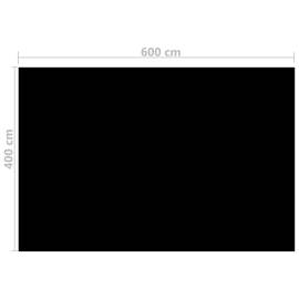 Prelată piscină, negru, 600 x 400 cm, pe, dreptunghiular, 3 image
