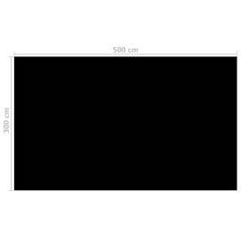 Prelată piscină dreptunghiulară, negru, 500 x 300 cm, pe, 3 image