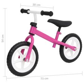 Bicicletă pentru echilibru 10 inci, cu roți, roz, 7 image