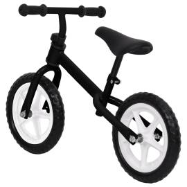 Bicicletă pentru echilibru 12 inci, cu roți, negru, 3 image