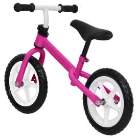 Bicicletă pentru echilibru 12 inci, cu roți, roz, 3 image