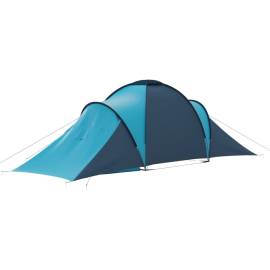 Cort camping, 6 persoane, albastru și bleu, 7 image